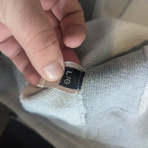 REIGNING CHAMP - Grey cotton crewneck sweater - Sz L - Picture 7 of 8